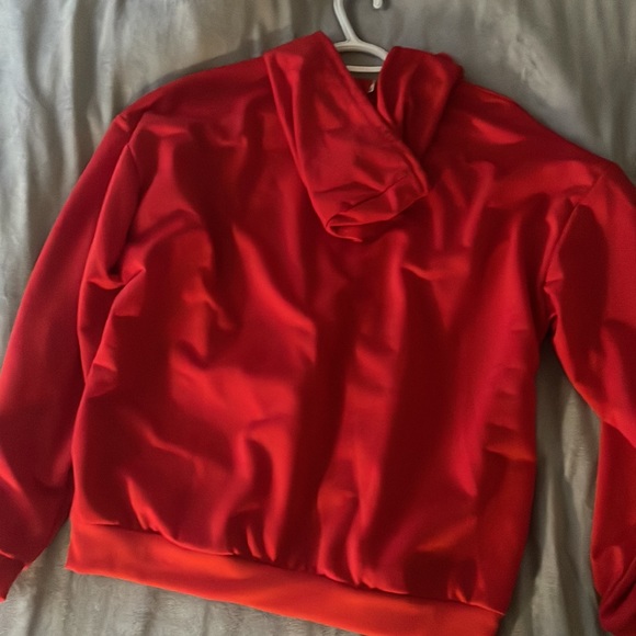 Red rhinestone hoodie L - Picture 4 of 5